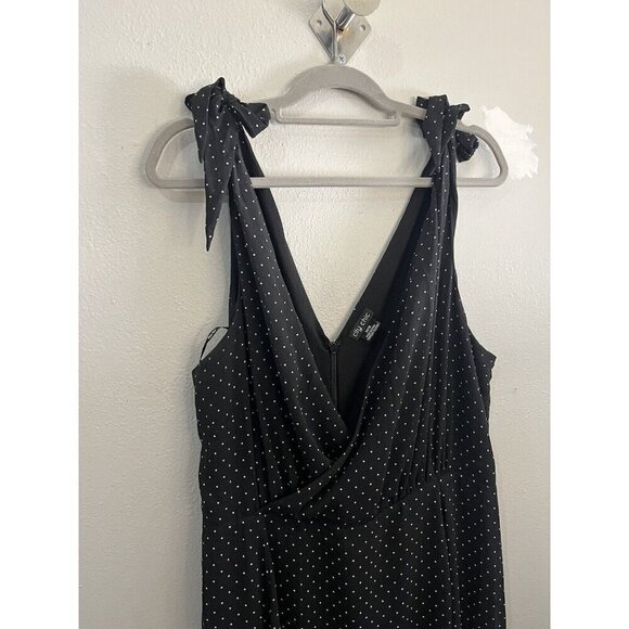 City Chic Polkadot  black Midi Dress Sleeveless Women 18 - Picture 3 of 12